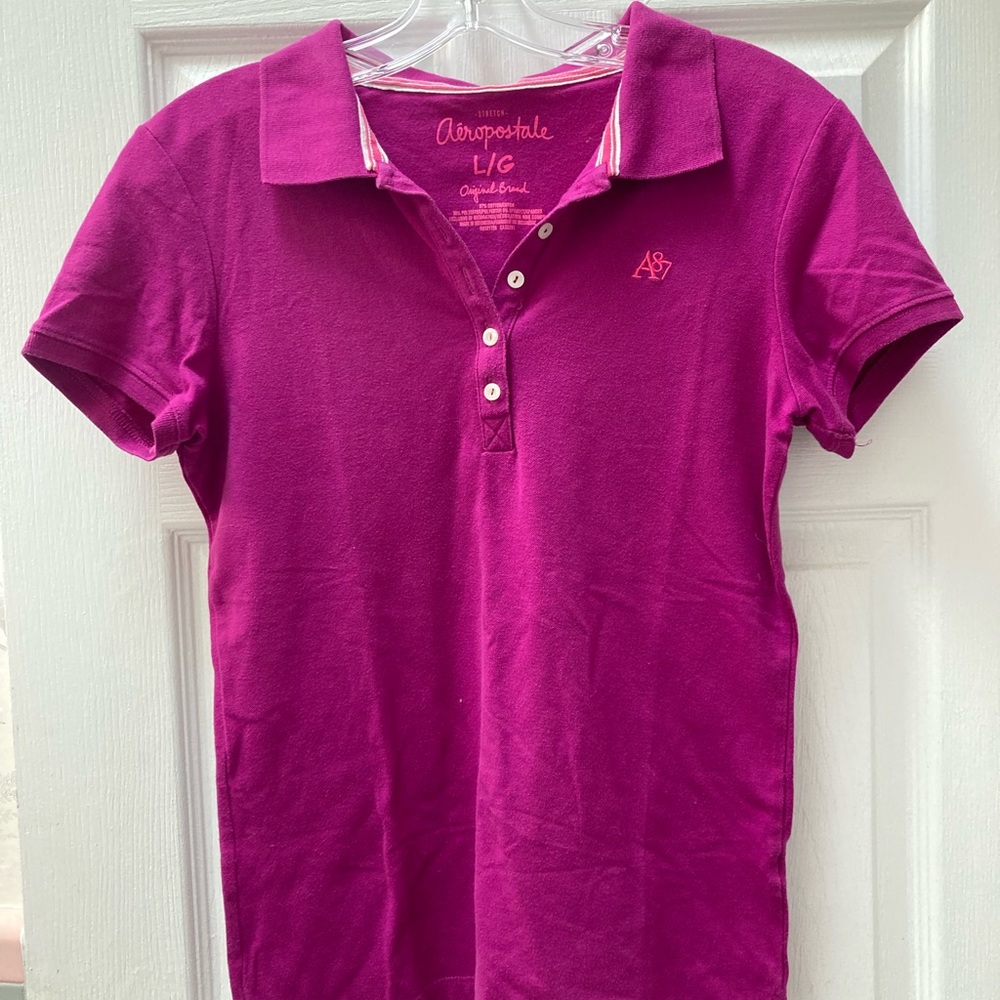 L Aero Magenta Polo